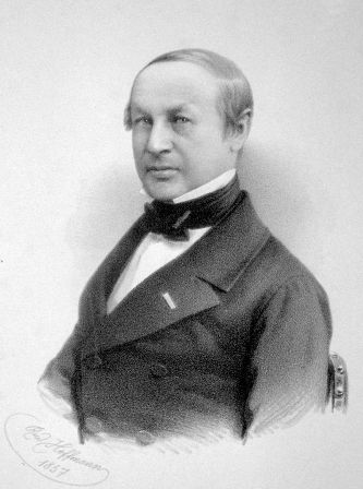 Lithograph of Theodor Schwann in 1887